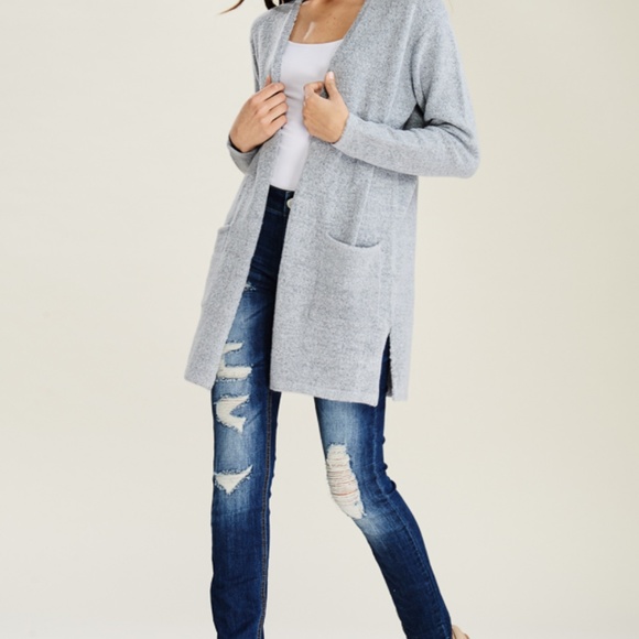 Light Gray cardigan - Picture 2 of 4